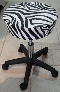 Round Stool - Zebra Print